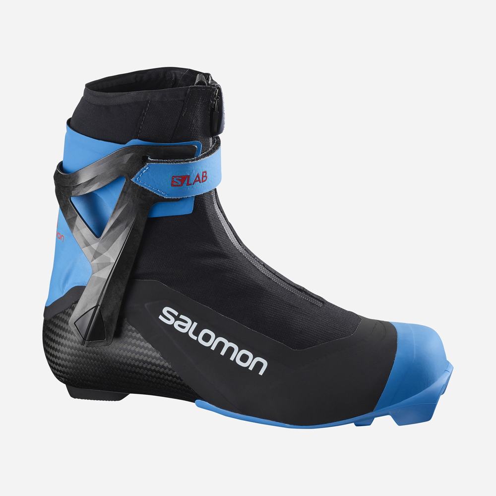 Salomon S/Lab Carbon Skate El Kayak Botu Erkek Black/Blue | Türkiye-5142389