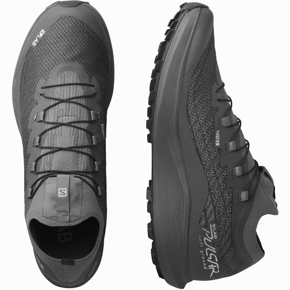 Salomon S/Lab Pulsar Soft Ground Patika Koşu Ayakkabısı Erkek Grey/Black | Türkiye-0247159