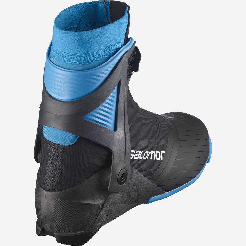 Salomon S/Max Carbon Skate Mv Kayak Botu Erkek Black/Blue | Türkiye-0516238