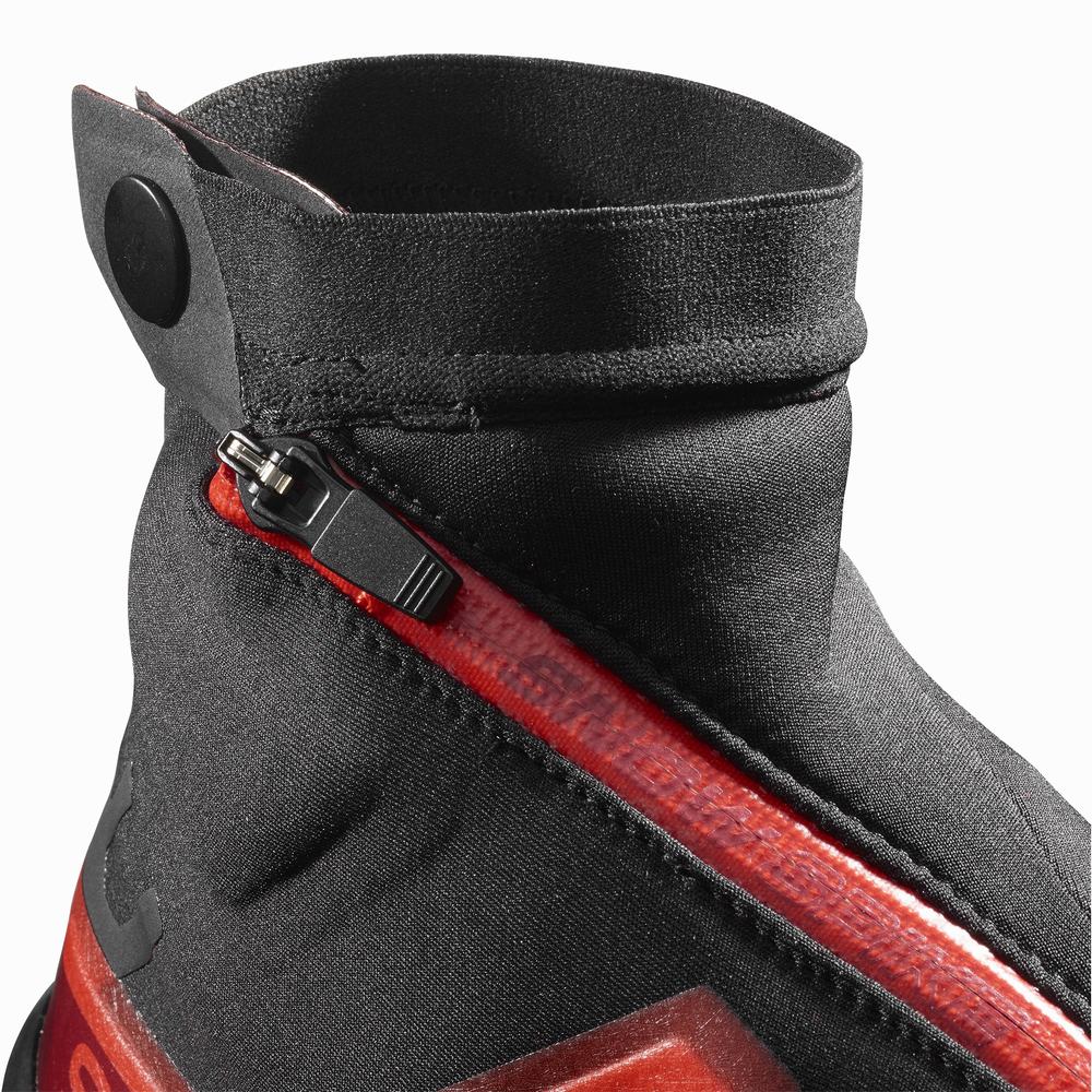 Salomon Snowspike Climasalomon™ Su Geçirmez Patika Koşu Ayakkabısı Erkek Black/Red | Türkiye-2794108