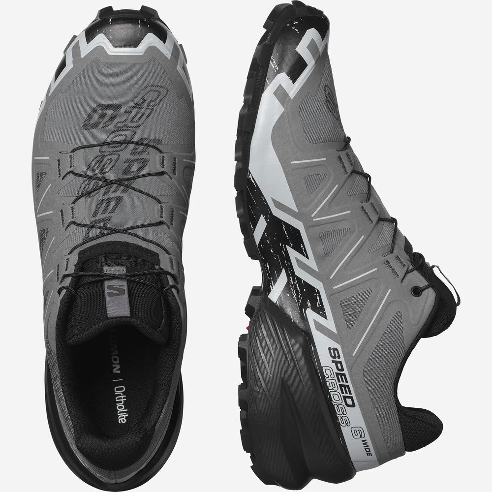 Salomon Speedcross 6 Geniş Patika Koşu Ayakkabısı Erkek Grey/Black | Türkiye-3450816