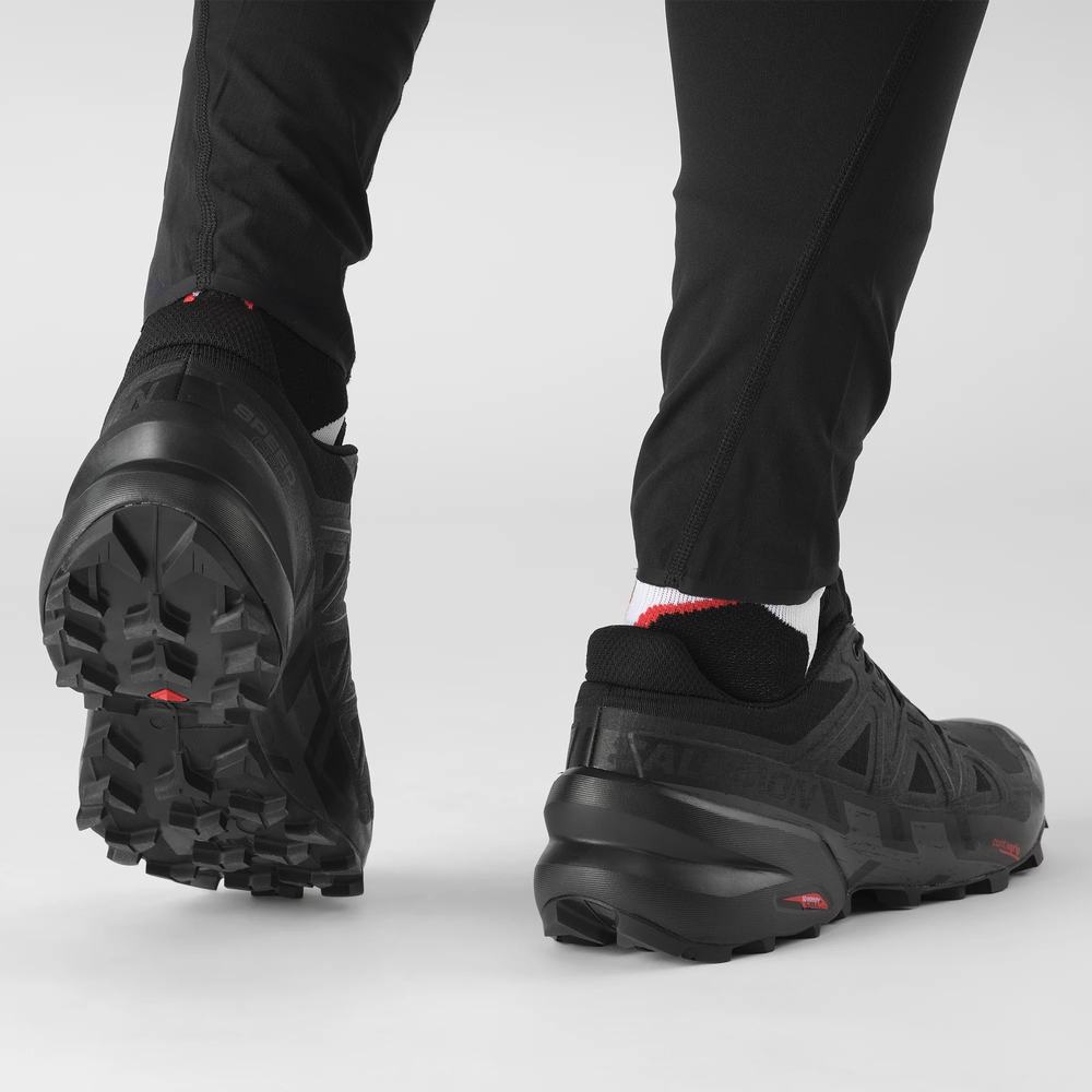 Salomon Speedcross 6 Geniş Patika Koşu Ayakkabısı Erkek Siyah | Türkiye-6937148