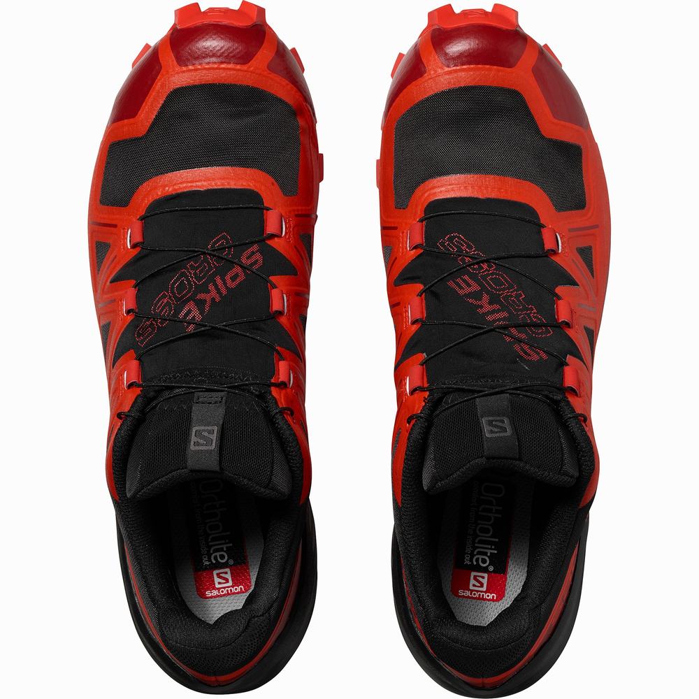 Salomon Spikecross 5 Gore-tex Patika Koşu Ayakkabısı Erkek Black/Red | Türkiye-9285473