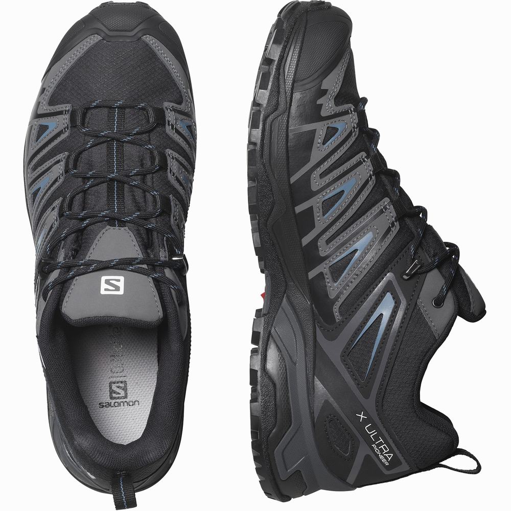 Salomon X Ultra Pioneer Climasalomon™ Su Geçirmez Yürüyüş Ayakkabısı Erkek Mavi Gri | Türkiye-6149805