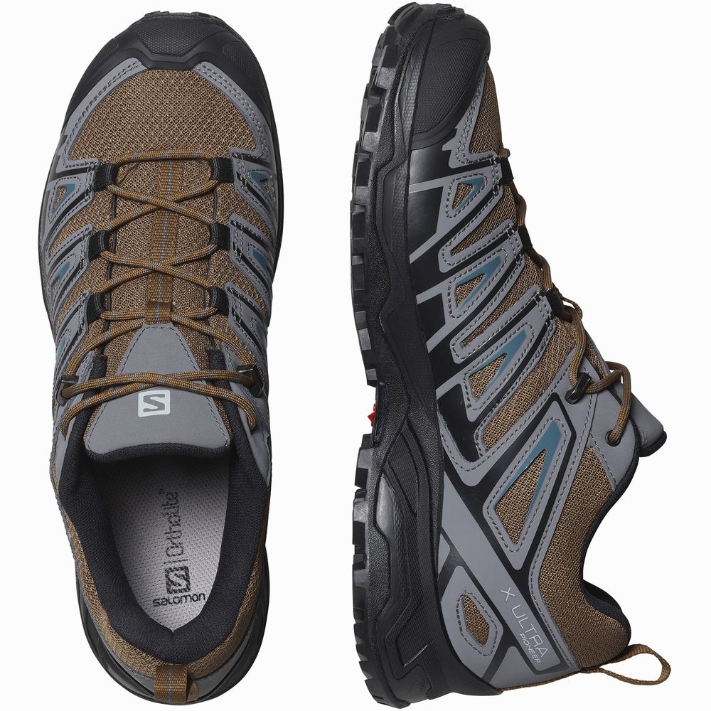 Salomon X Ultra Pioneer Yürüyüş Ayakkabısı Erkek Brown/Black/Blue | Türkiye-4592178