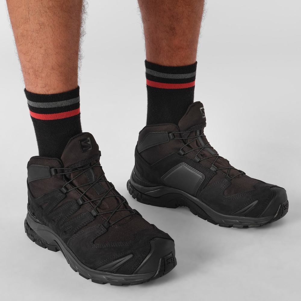 Salomon Xa Forces Mid Cut Geniş Gore-tex En Yaklaşım Ayakkabısı Erkek Siyah | Türkiye-8053421