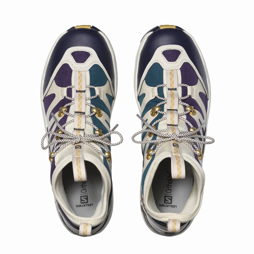 Salomon Xa Pro 1 Mid Cut Gore-tex Spor Ayakkabı Erkek White/Chocolate/Purple | Türkiye-2146305