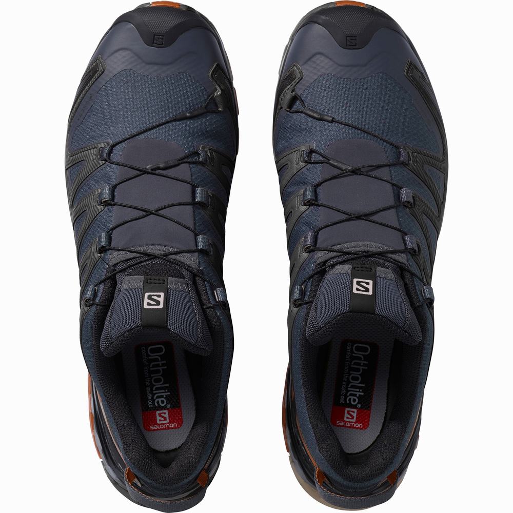 Salomon Xa Pro 3d V8 Gore-tex Geniş Patika Koşu Ayakkabısı Erkek Navy/Black | Türkiye-3256790