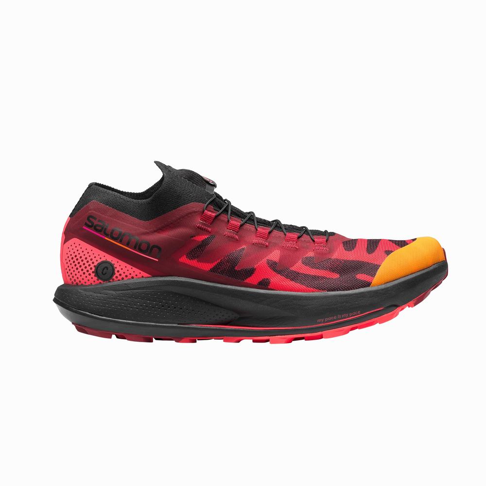 Salomon Pulsar Yürüyüş Pro For Ciele Patika Koşu Ayakkabısı Erkek Black/Coral/Red | Türkiye-1094687