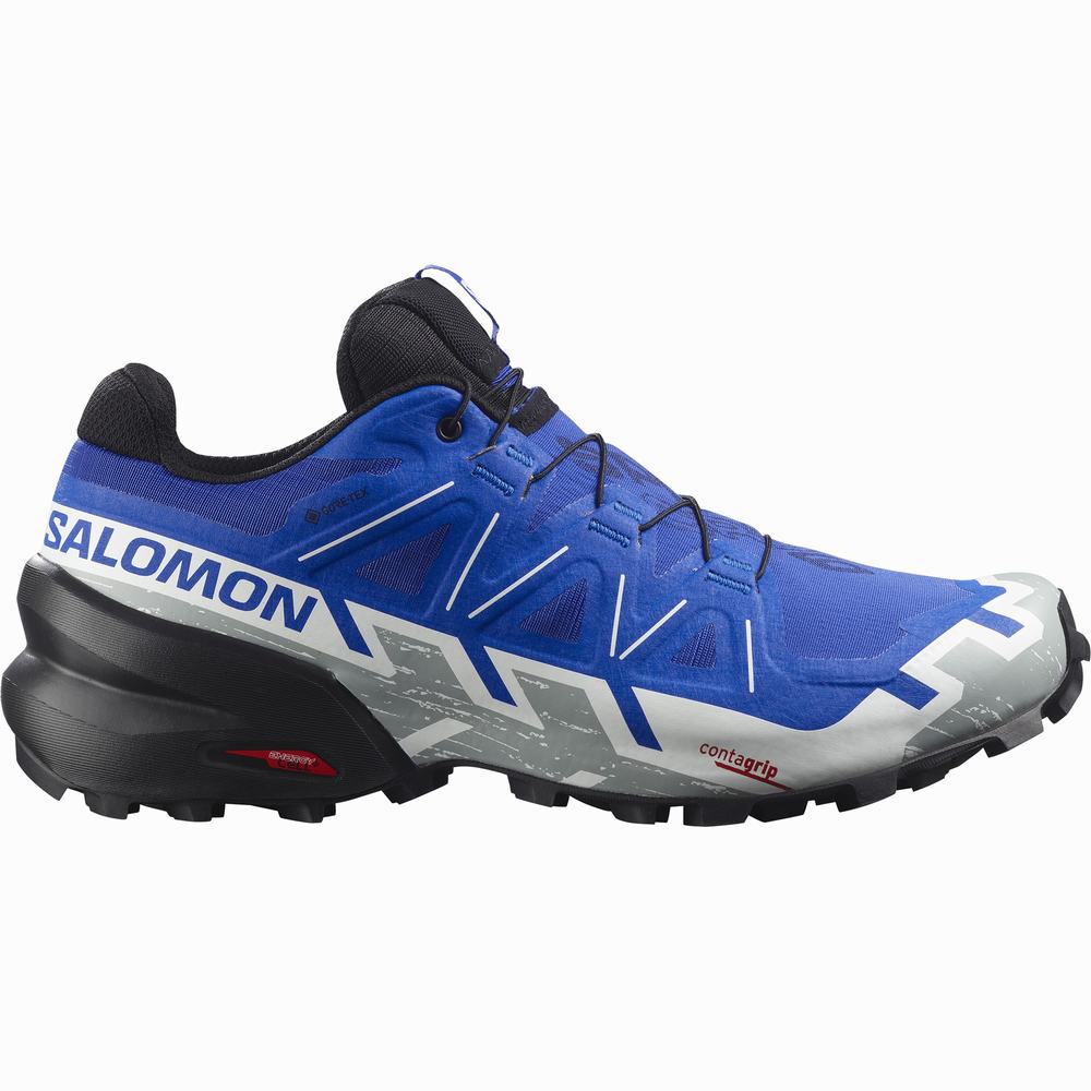 Salomon Speedcross 6 Gore-tex Patika Koşu Ayakkabısı Erkek Blue/Black/White | Türkiye-0384965